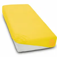 Prześcieradło bawełniane JERSEY 180x200cm ŻÓŁTY