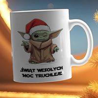 Świąteczny kubek Star Wars - Yoda - Świąt Wesołych - Moc Truchleje