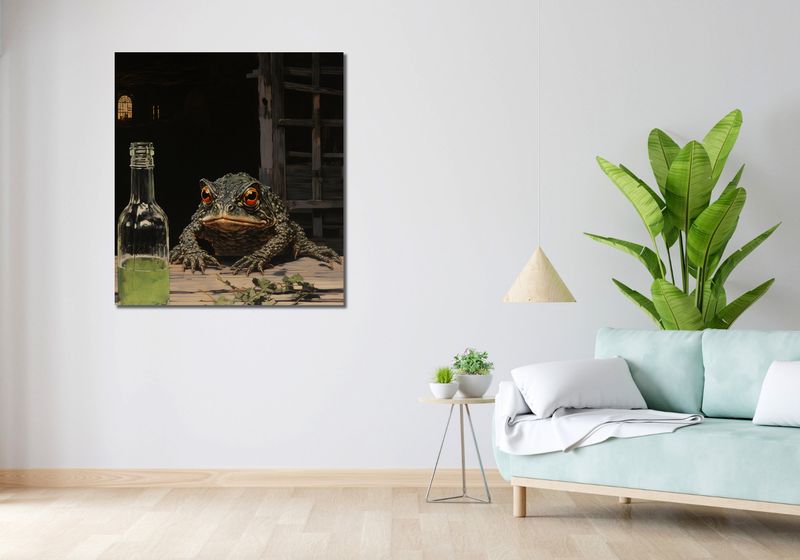Obraz 90x100cm Oczekiwanie w Półmroku zdjęcie 2