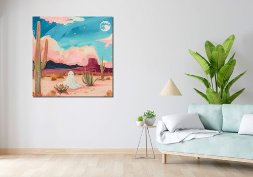 Obraz 100x100cm Duch Między Kaktusami na Arena.pl