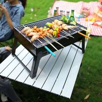 GRILL SKŁADANY TURYSTYCZNY WALIZKA PRZENOŚNY OGRODOWY WĘGLOWY Z UCHWYTEM