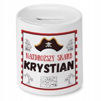Skarbonka 330 Ml Dla Krystiana Syna Dziecka Z Nadrukiem Ze Zdjęciem