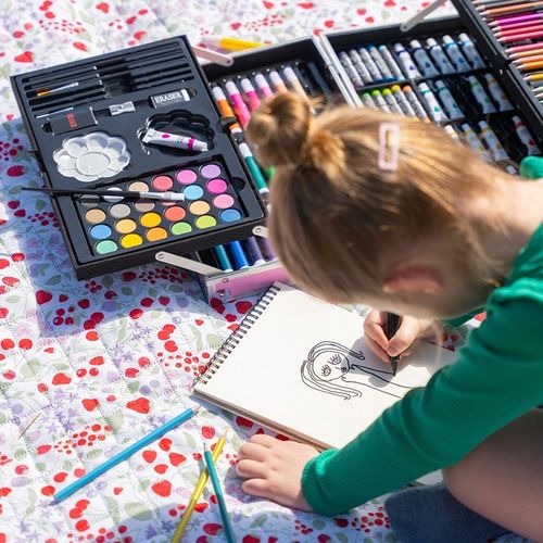 Zestaw Artystyczny, walizka z lamą, 145 elementów RAGI - RÓŻOWY na Arena.pl