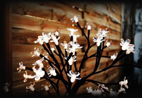 Dekoracyjne LED drzewo z kwiatami, ciepły biały na Arena.pl
