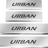 Listwa progowa MERCEDES B W246 URBAN Stal nierdzewna 304 połysk z czarnymi