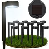 12 x lampa solarna 30cm led zestaw do ogrodu wbijana ogrodowa czujnik