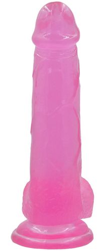 8"" jelly studs crystal dildo large pink na Arena.pl