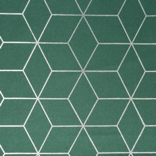 Zasłona gotowa na przelotkach CUBE 140x250 Eurofirany ciemny zielony/srebrny na Arena.pl