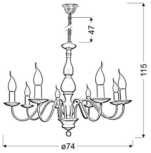 Bellagio zwis 8x40W E14 kremowy na Arena.pl
