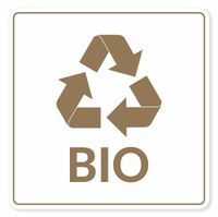 NAKLEJKA BIO na KOSZ ODPADY do segregacji śmieci 20 cm