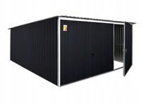 Garaż blaszany 4x5m grafit, antracyt, garaż na wymiar, brama uchylna,