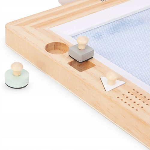 Drewniany Magnetyczny Znikopis z Pieczątkami - Tablica do Rysowania Tablet na Arena.pl