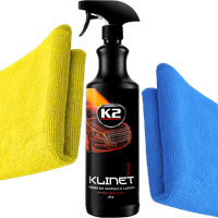 K2 KLINET PRO 1L IPA ODTŁUSZCZACZ LAKIERU SZYB DO INSPEKCJI + 2X MIKROFIBRA