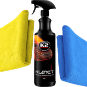 K2 KLINET PRO 1L IPA ODTŁUSZCZACZ LAKIERU SZYB DO INSPEKCJI + 2X MIKROFIBRA