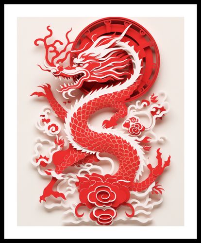 Plakat 40x50cm Czerwony Smok na Arena.pl