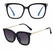 OKULARY do KOMPUTERA + Nakładka słoneczna CLIP-ON