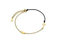 Bransoletka szczęścia celebrytka krzyżyk krzyż cross bawełna srebro 925 Z1668BG_B