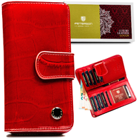 portfel damski skórzany ptn 76116-cb-8744 red