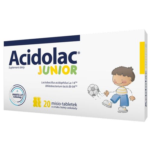 ACIDOLAC JUNIOR MISIO-TABLETKI (BIAŁA CZEKOLADA) na Arena.pl