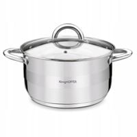 GARNEK INDUKCJA Gaz STALOWY Pokrywka Solidny Konighoffer Faro 4,7L 22cm