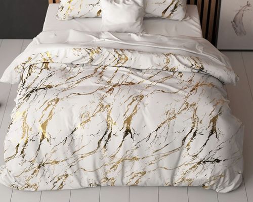 240x220 SLEEPTIME MARBLE kpl pościeli mikrofibra z foliowym nadrukiem biały na Arena.pl