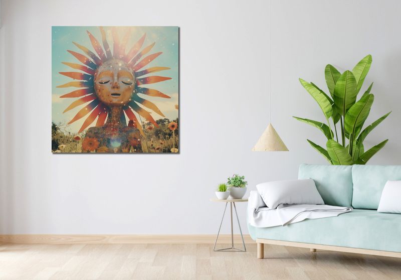 Obraz 100x100cm Słoneczna Medytacja zdjęcie 2
