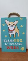 tabliczka/obraz do zawieszenia 20x15 każdy pies to potomek wilka