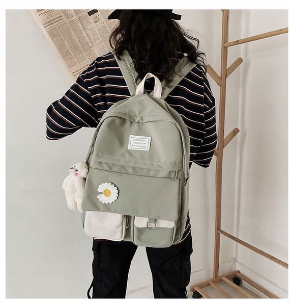 PLECAK SZKOLNY DLA NASTOLATKI KOLORY DUŻY A4 MODNY TORNISTER MŁODZIEŻOWY zdjęcie 2