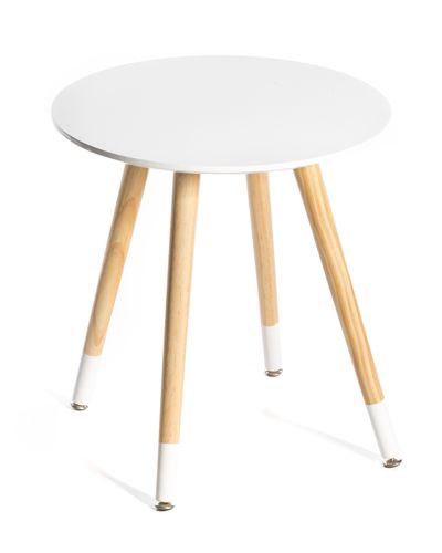 Stolik Scandi okrągły biały na Arena.pl
