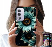 ETUI DO OPPO A80 5G - NIEBIESKA GERBERA STOKROTKA KWIAT +FOLIA