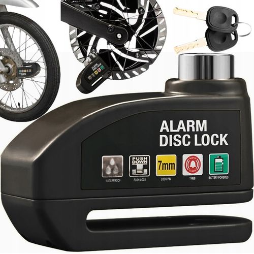 ALARM ZAPIĘCIE NA TARCZĘ HAMULCOWĄ ROWER MOTOR BLOKADA ROWEROWA 110d ABS na Arena.pl