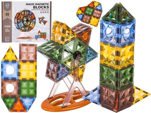 Konstrukcyjne Klocki Magnetyczne 55 Elementów na Arena.pl