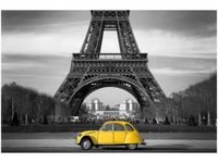 120CM 80CM OBRAZ ŚCIENNY ŻÓŁTE AUTKO