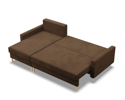 Narożnik uniwersalny, MILO, mikrofaza, 223x140x92 cm, brązowy na Arena.pl