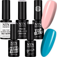 NTN Zestaw Classic French Nails 2x Lakier Hybrydowy 5g + Żel + 2x Top Nr44