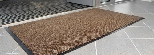 Wycieraczka wewnętrzna wejściowa chłonna do butów 90x150 cm brązowa na Arena.pl