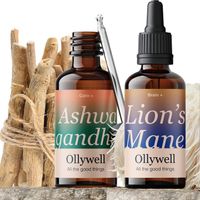 Polska Ashwagandha i Lion's Mane Ollywell Krople Silny ekstrakt Adaptogen