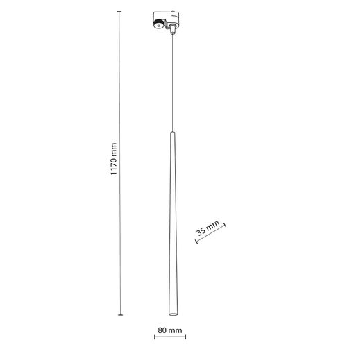 Lampa zwis do systemu szynowego 1-fazowego Tracer 4885 TK Lighting biała na Arena.pl