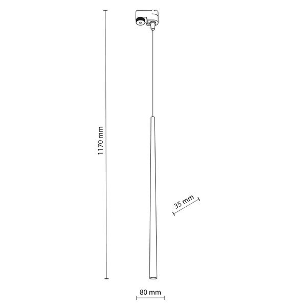 Lampa zwis do systemu szynowego 1-fazowego Tracer 4885 TK Lighting biała zdjęcie 3