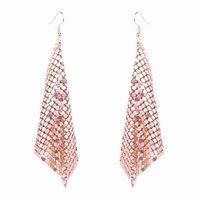 Długie wiszące kolczyki wizytowe na dzień rose gold ładny odcień LECIUTKIE