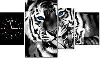 70CM 120CM OBRAZ 4 ELEM TYGRYSY ŚCIENNY
