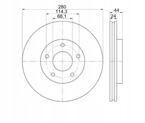 TARCZA HAM PRZOD 280X24 V MIKODA na Arena.pl