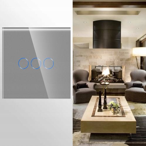 DOTYKOWY WŁĄCZNIK ŚWIATŁA 3K POTRÓJNY WYŁĄCZNIK SZKLANY na Arena.pl