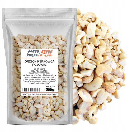 ORZECHY NERKOWCA 500g Połówki nerkowce naturalne wysoka jakość Kol-Pol na Arena.pl