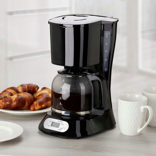 EKSPRES DO KAWY PRZELEWOWY KOMPAKTOWY QUIGG CZARNY 1,5L 900W + TIMER na Arena.pl