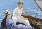Plakat 100x70cm Boating,  Édouard Manet Vintage do Salonu