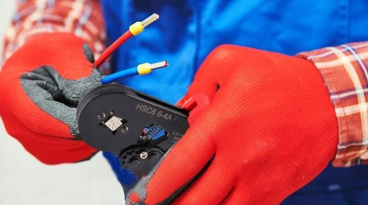 ZACISKARKA PRASKA KONEKTORÓW TULEJEK KOŃCÓWEK KABLI PRZEWODÓW ZESTAW x1200 zdjęcie 10