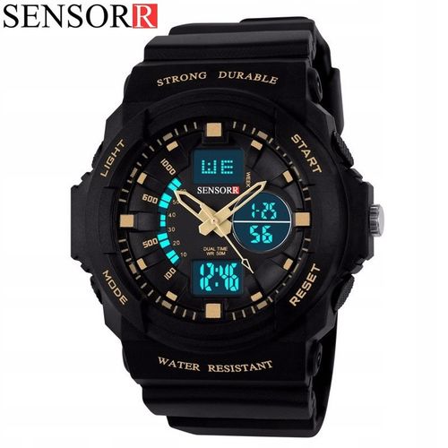 WOJSKOWY ZEGAREK DZIECIĘCY DLA CHŁOPCA S-SHOCK LED NOWY MODEL 2025 SENSORR na Arena.pl