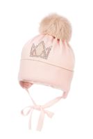 JAMIKS Lenka czapka dla dziewczynki królik różowa 42-44