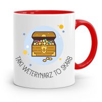 Kubek Czerwony Weterynarza Weterynarz To Skarb Z Nadrukiem Ze Zdjęciem